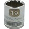 Dynamic 3/8" Drive, 19mm Metric Socket, 12 Points D009119 - alternate 1
